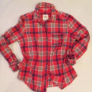 Hollister Plaid Button Down L